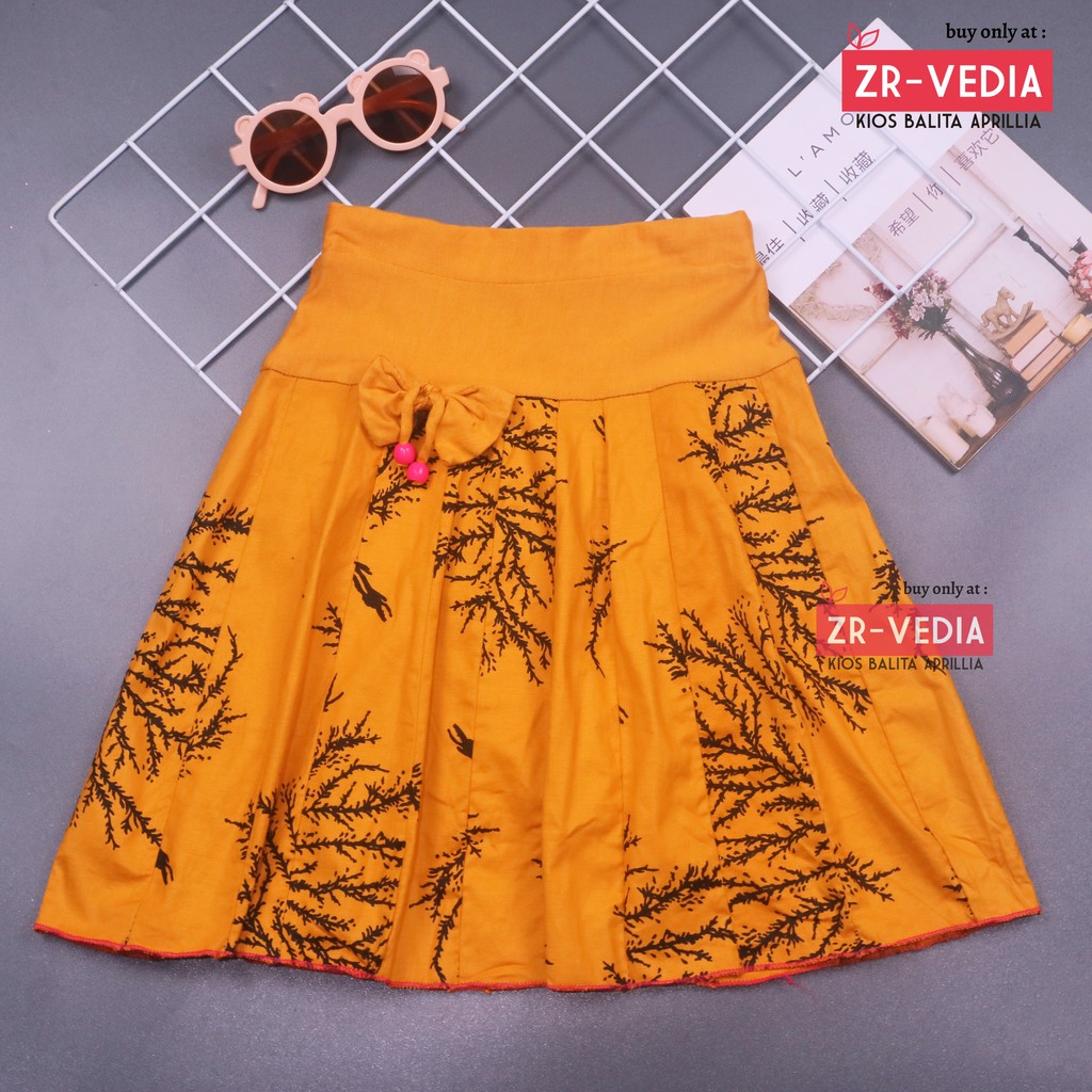 Rok Batik Anak uk. 3-4 Tahun / Skirt Pendek Anak Perempuan Murah Motif Etnik Kaos Lucu Grosir Adem