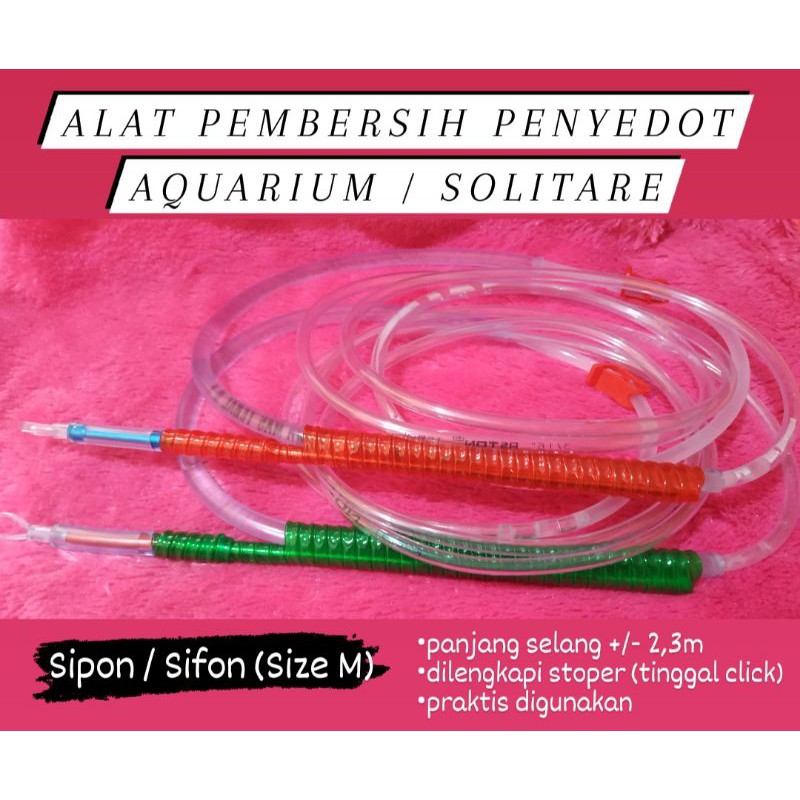 sipon sifon aquarium alat pembersih kotoran didasar soliter aquarium ikan hias cupang guppy size M