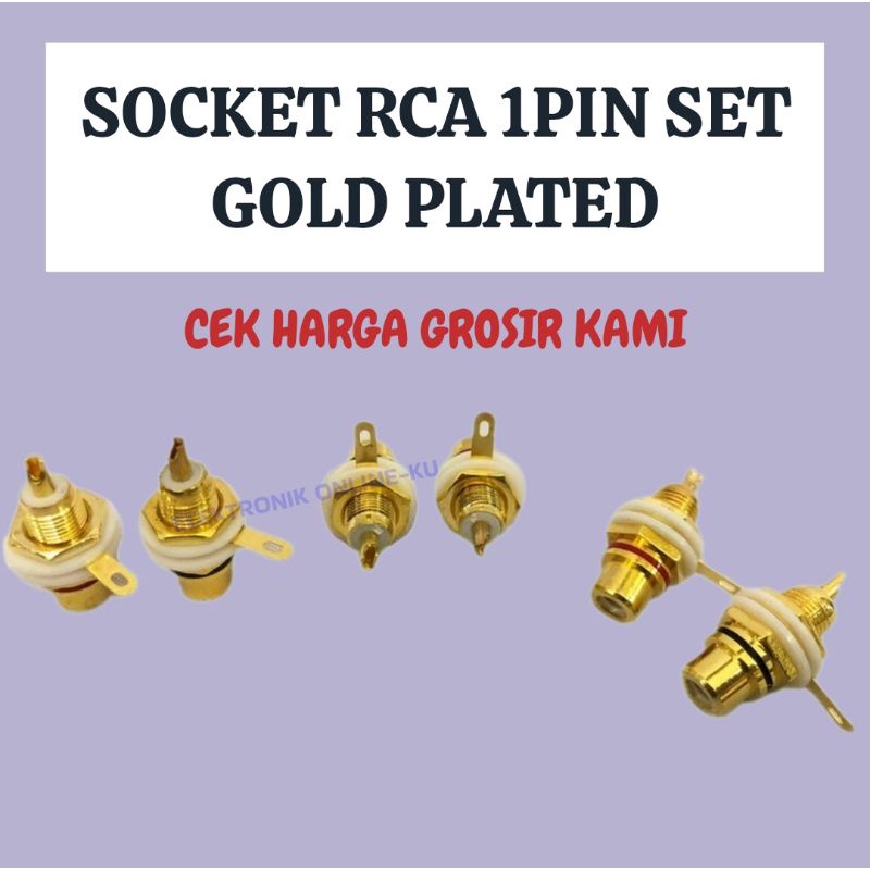 SOCKET RCA 1PIN SET GOLD