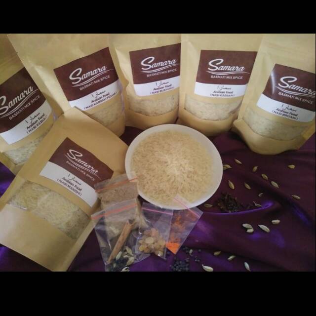 

Beras Basmati 400gr mix bumbu arabian food (kabuli/kabsah/briyani/bukhori)