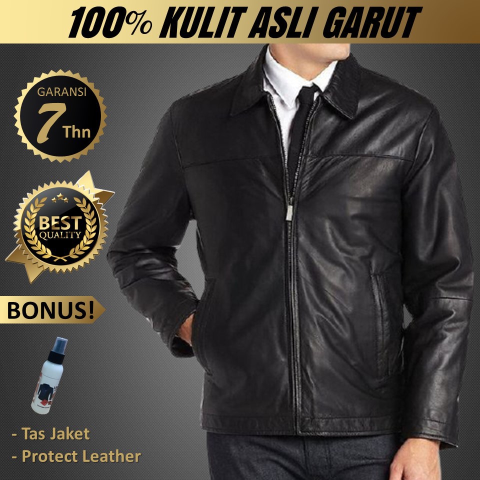 Jaket Kulit Pria Jumbo Original 100% Kulit Domba Dari Garut GARANSI 7 Tahun