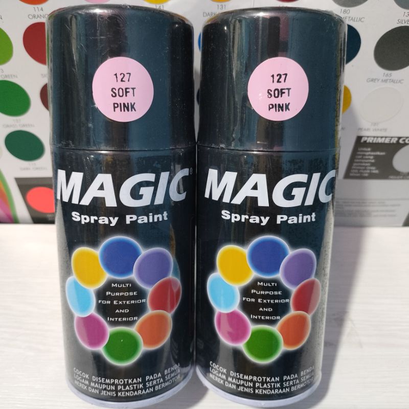 Magic Spray Paint Pilox Pilok Magic Soft Pink Ping muda 127 300cc Cat Semprot Serbaguna Magic Ukuran Besar 300 cc