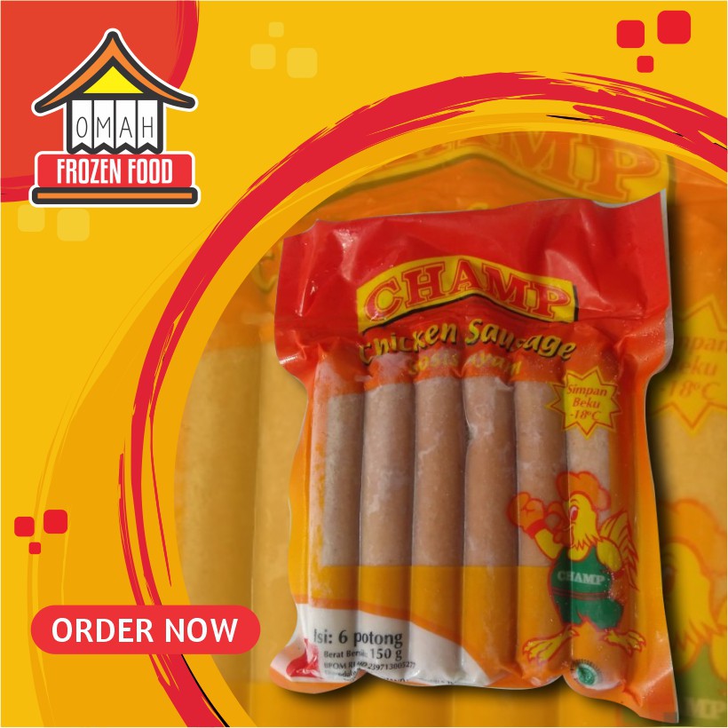 

Champ Sosis Ayam 150gr Isi 6pc (NON COD DILUAR KARISIDENAN SOLO)