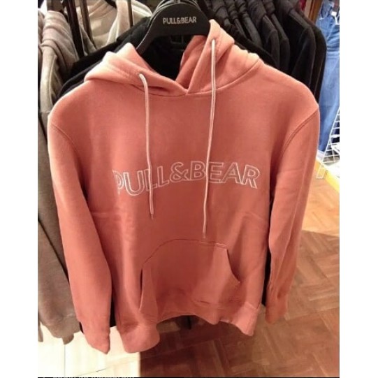 pull and bear orange hoodie