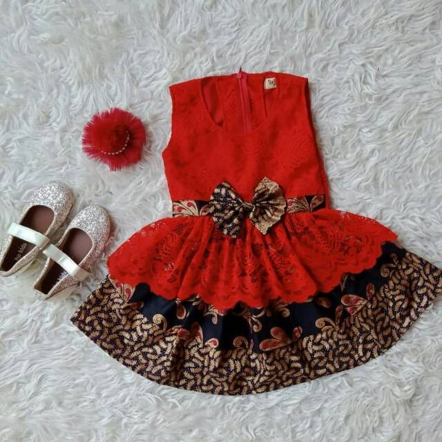 Dress Baby Balita Anak Dewasa Kenisha Batik