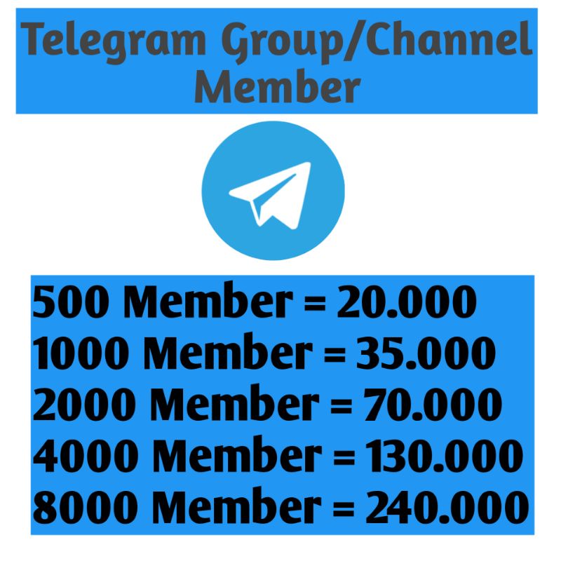 Jual TELEGRAM GROUP MEMBER, PENAMBAH CHANNEL TELEGRAM | Shopee Indonesia