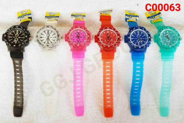 C ( C00063 ) JAM TANGAN MODEL TRANSPARAN DEWASA HARGA GROSIR / WATER RESISTANT 3 ATM / TAHAN AIR