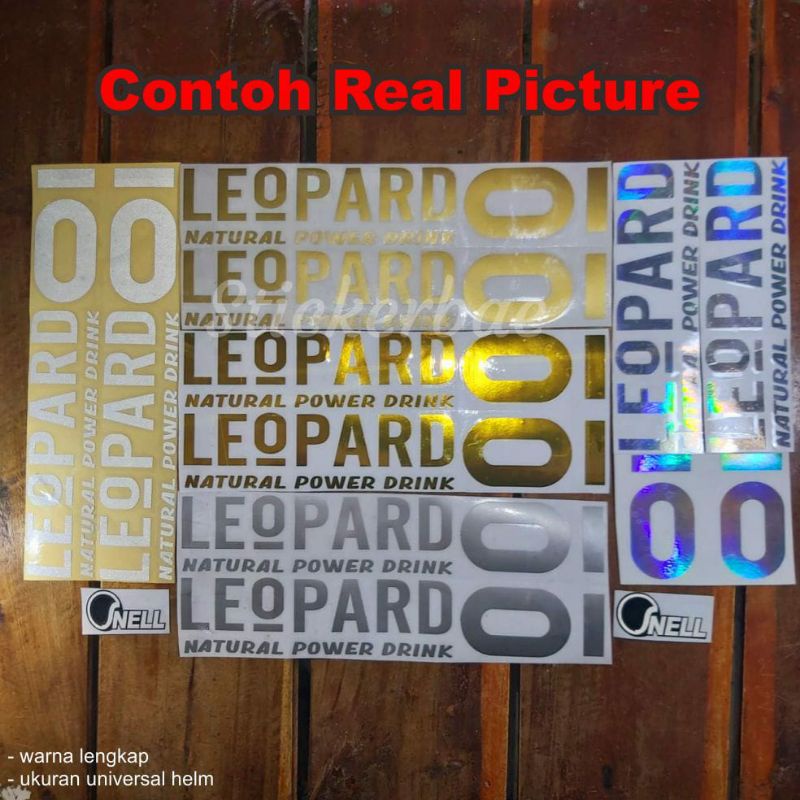 set lengkap sticker leopard stiker ala ala helm full face dan half face polos