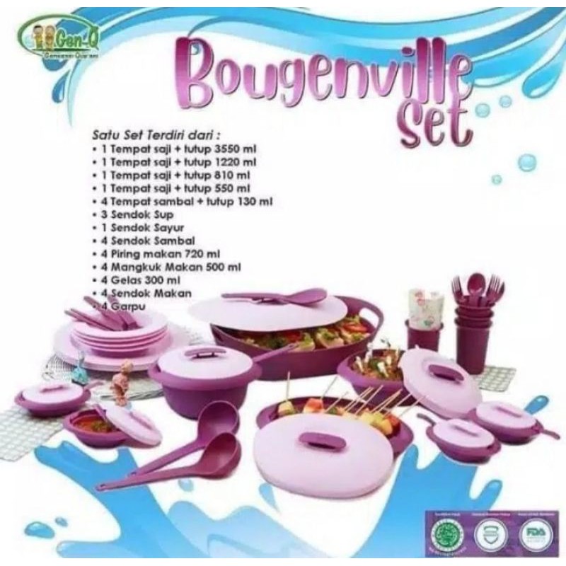 Promo Medina Bougenville Set Tigaraksa/ Serving Set/Peralatan Masak