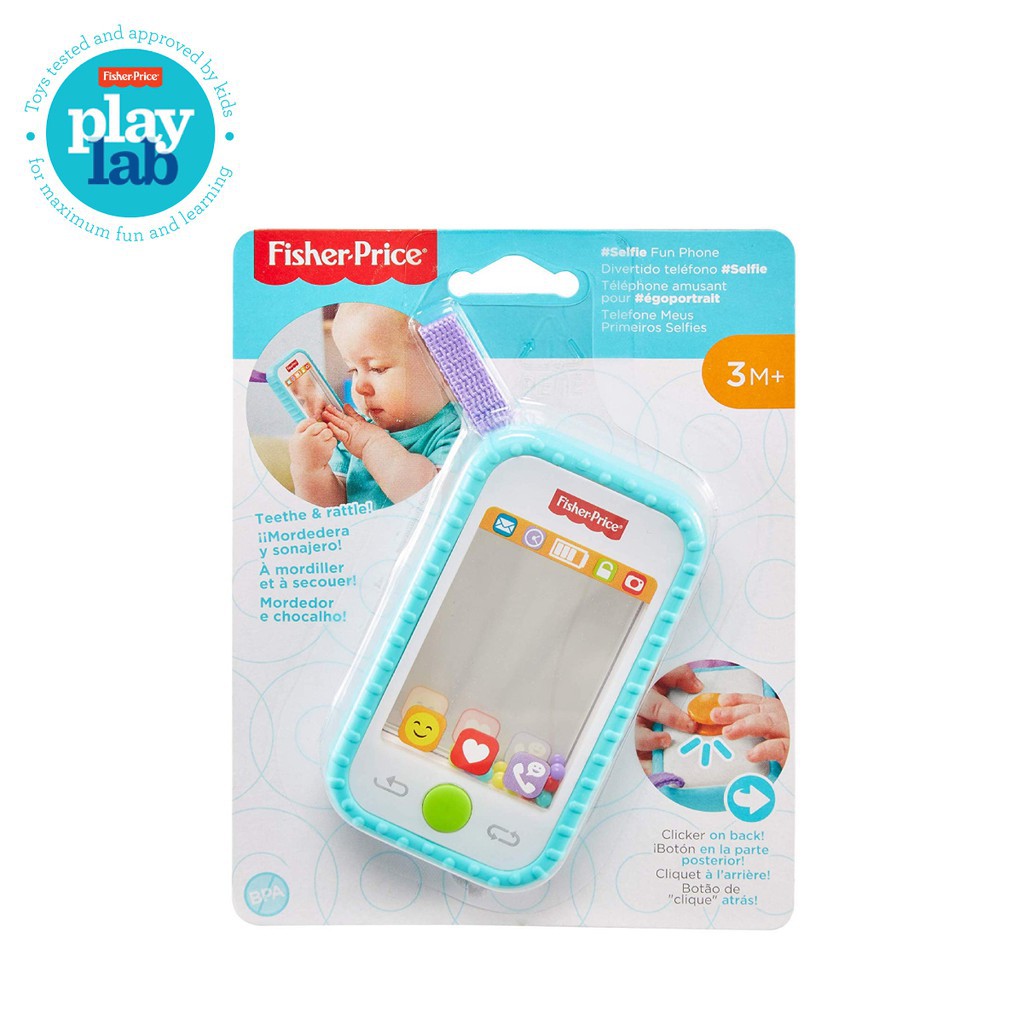 Fisher Price Selfie Fun Phone - Mainan Edukasi Anak Bayi Balita (Teether dan Rattle)