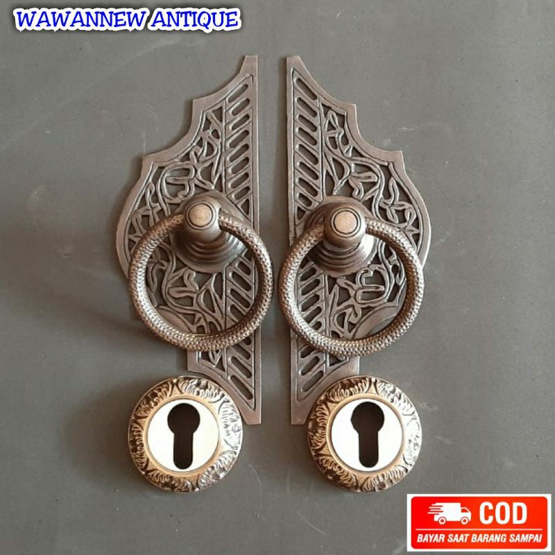 Handle Pintu / Gagang Lemari Pintu Rumah Kuningan Antik Murah Gebyok 59