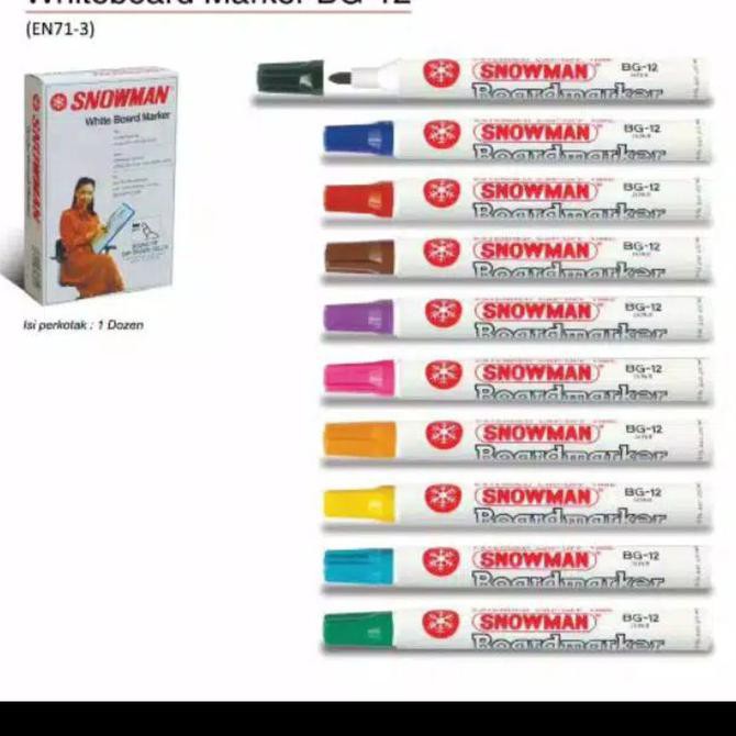 

Big Sale Spidol White Board Marker Snowman Bg 12 - Orange Promo Awal tahun