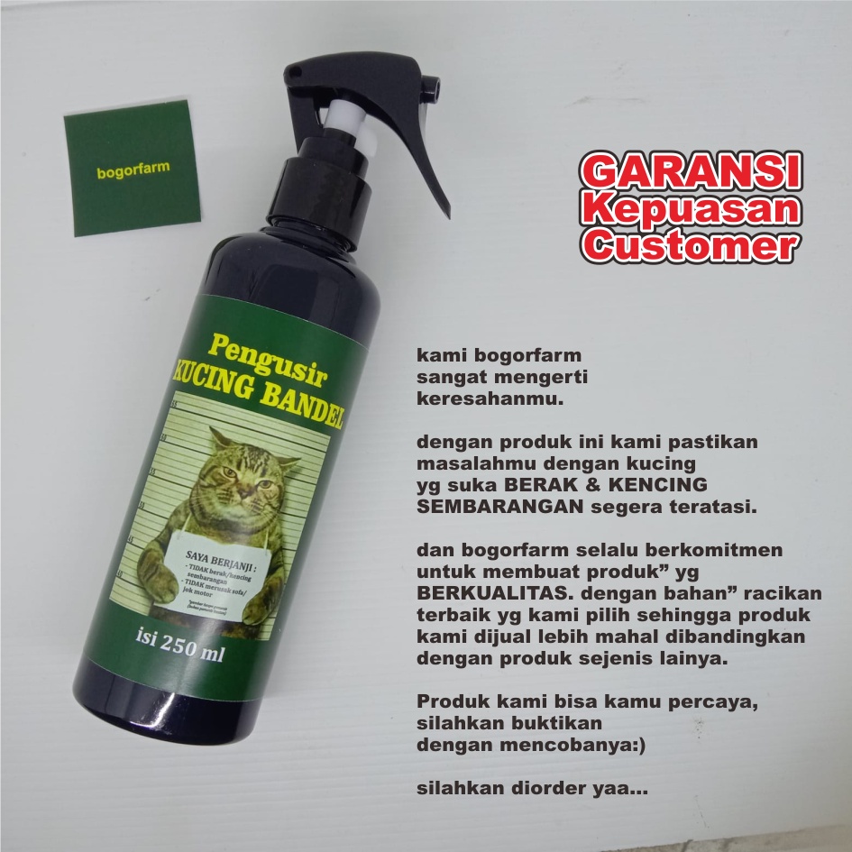 [bogorfarm] PENGUSIR KUCING LIAR 250ml | Cat Repellent | Pengusir Kucing Bandel | Cairan Pengusir Kucing | Spray Anti Kucing