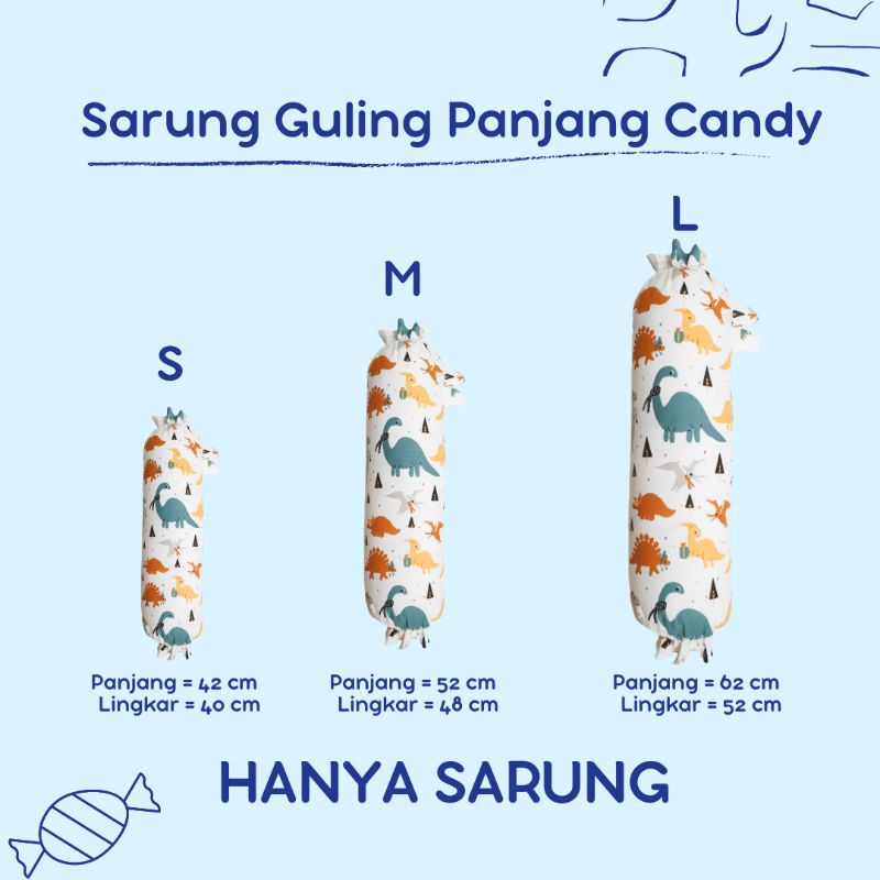 Sarung Guling Panjang Candy / Guling Bayi / Guling Balita (1 PC)