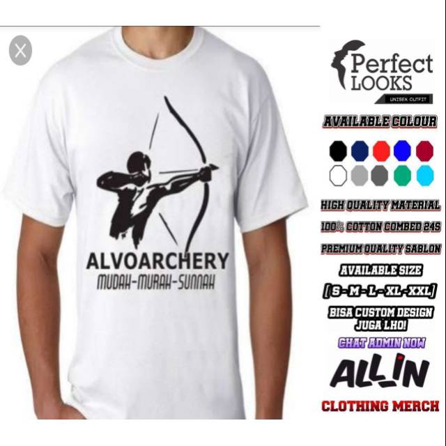 KAOS DAKWAH ISLAMI ARCHERY ALVI ARCHERY MUDAH-MURAH-SUNNAH KAOS ARCHERY MEMANAH KEREN