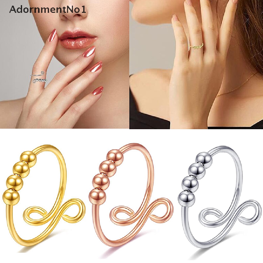 (AdornmentNo1) Cincin Terbuka Adjustable Anti Stress Untuk Pria / Wanita