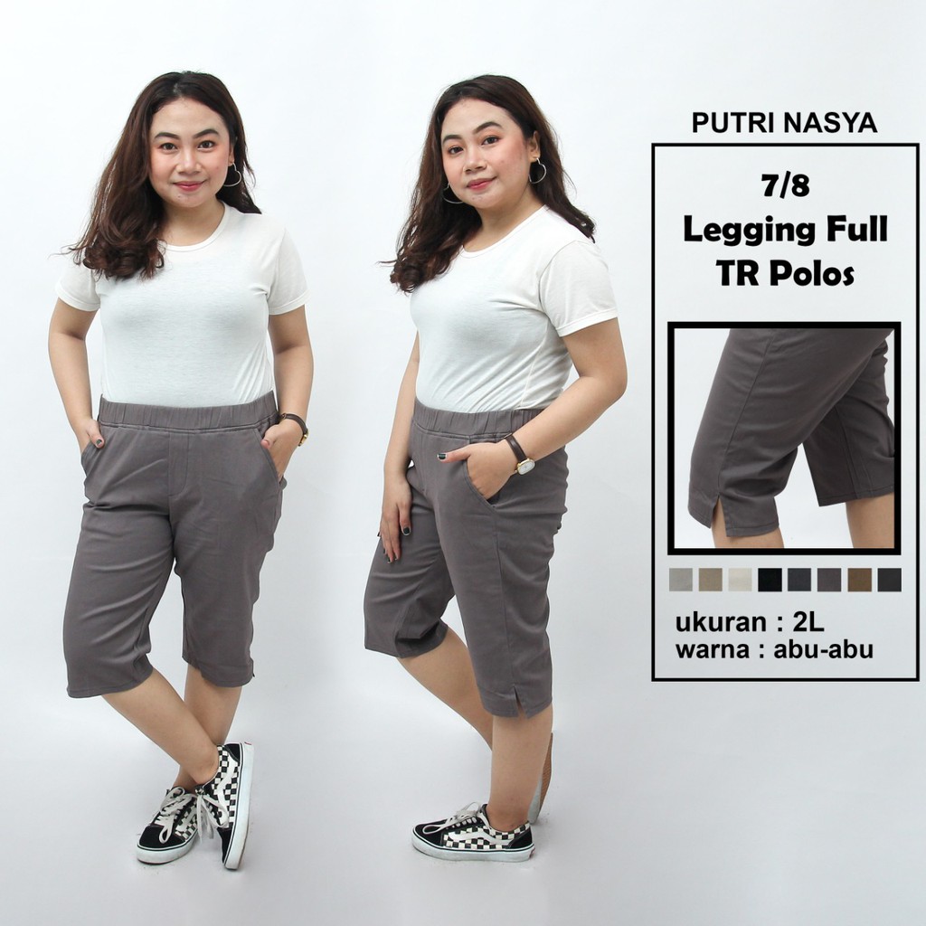 Celana jumbo 7/8 L full TR polos / baggy pant jumbo / celana pendek 8L-6L-5L-4L-2L-XL-S fit to L