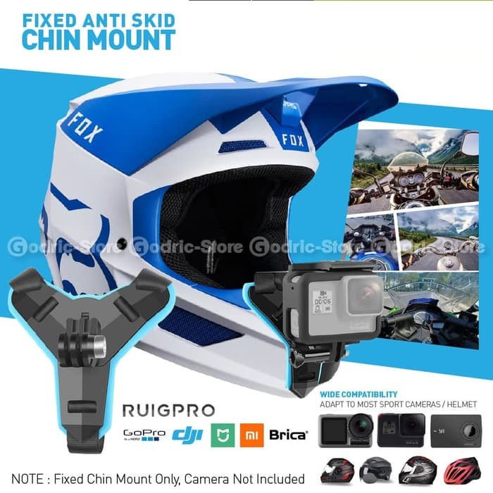 Helmet FIX CHIN Mount Helm Bike Motovlog Action Cam GoPro