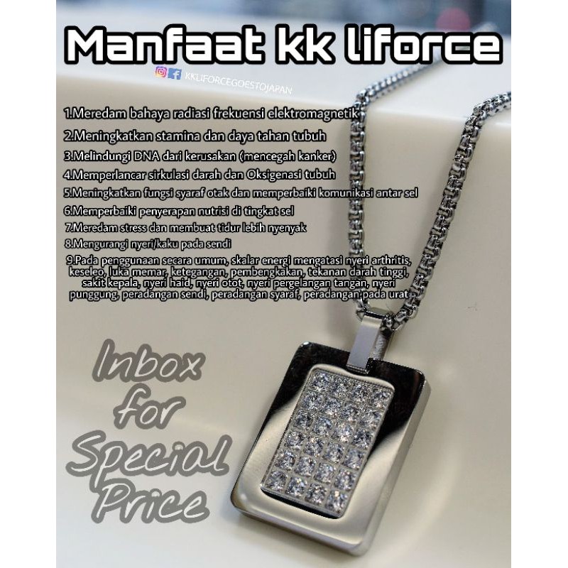 Jual Kalung Kesehatan Kk Liforce 24 Stone Meredam Bahaya Radiasi Elektromagnetik Indonesia Shopee Indonesia