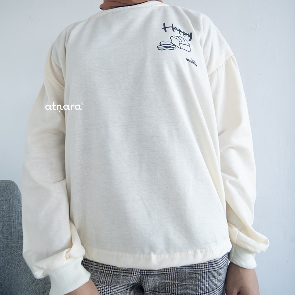 Nara Grosir - Bread XXL Sweater l Sweater Wanita-Cream