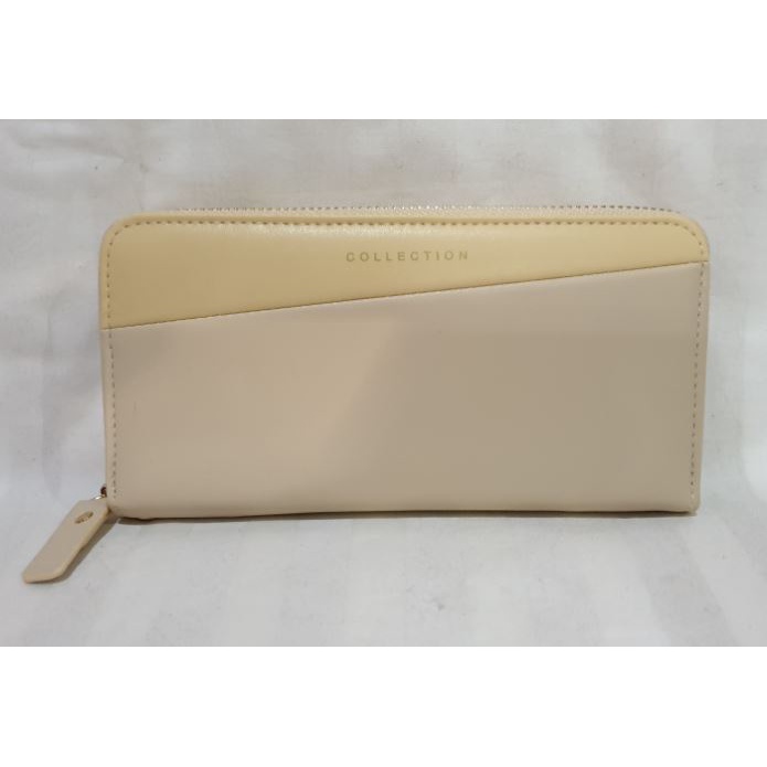 MINISO Dompet Wanita Panjang Resleting Elegant Pink dan Kuning