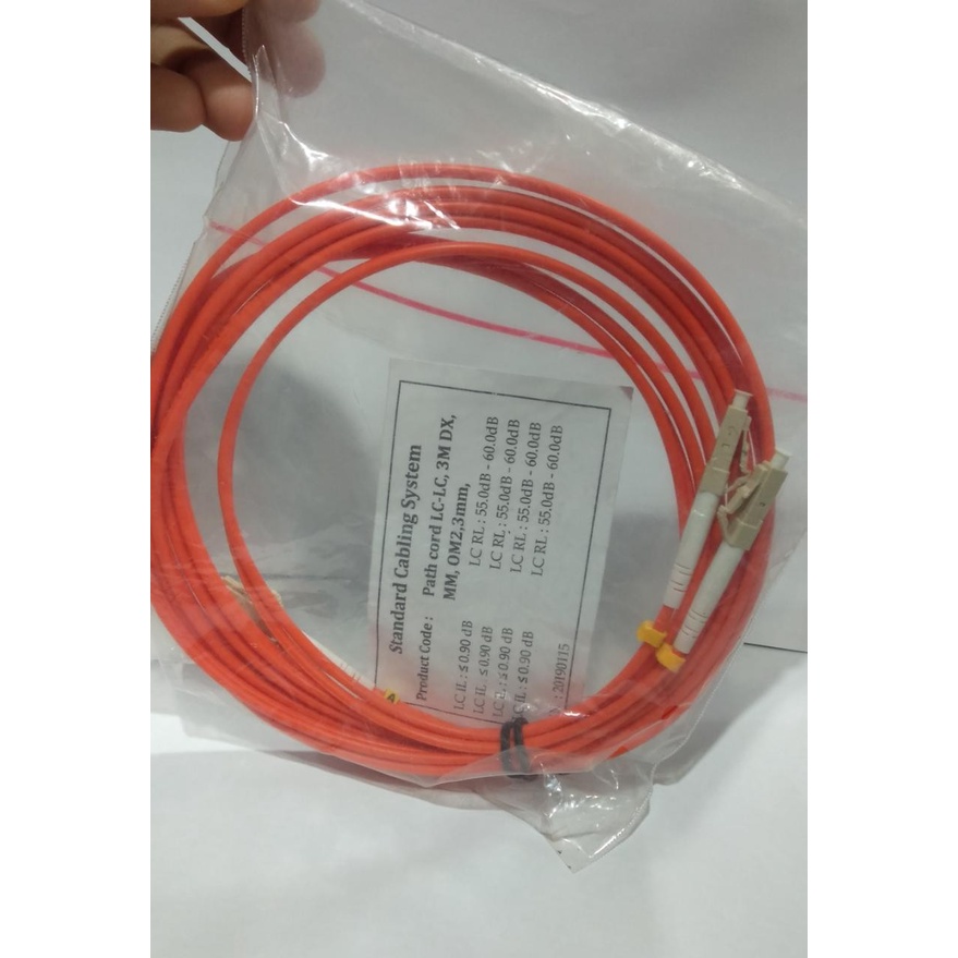 cable patchcord fiber optic multimode duplex LC-LC 3mtr