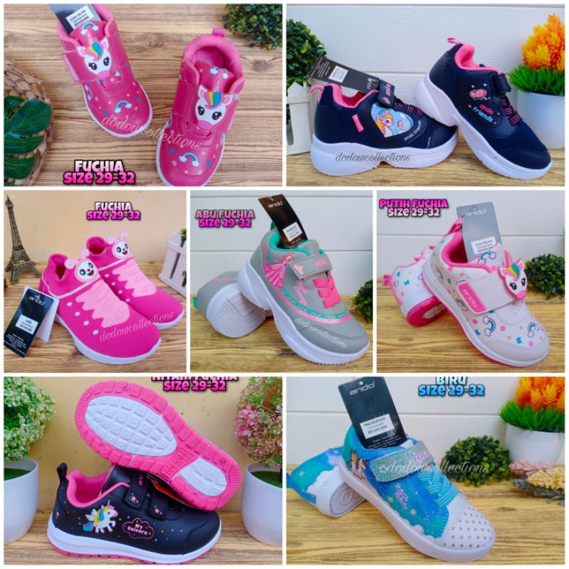 SEPATU ANAK PEREMPUAN 25-32 / SNEAKERS ANAK KUDA PONI UNICORN/ SEPATU