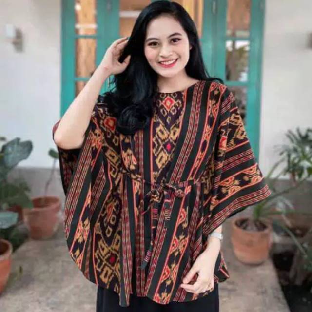 Atasan tenun premium motif moumere clasik