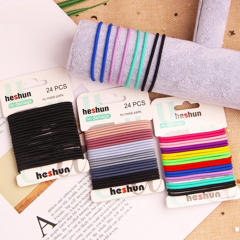 [24pcs] Ikat Rambut Ponytail Korea Set isi 24pcs / Karet Rambut / Kuncir Rambut-2