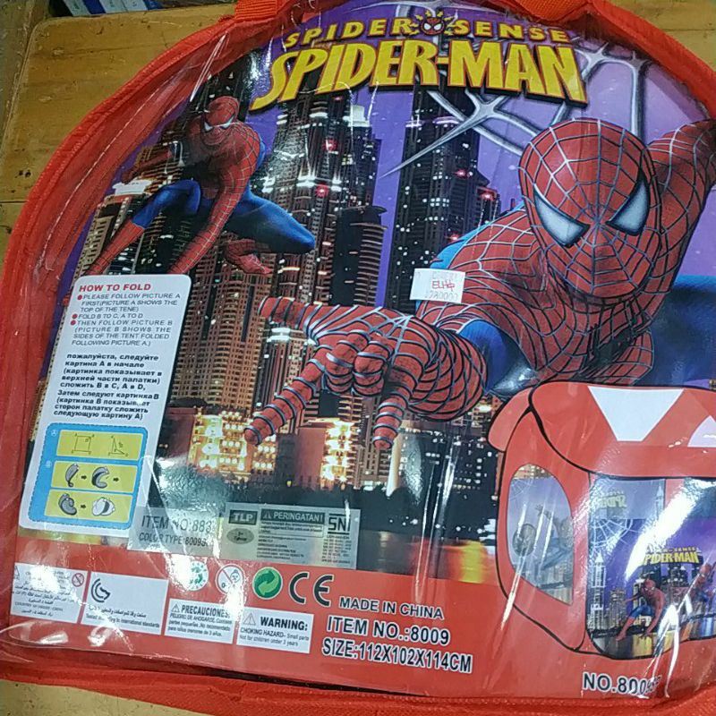 Tenda Rumah Anak Cowok Spiderman
