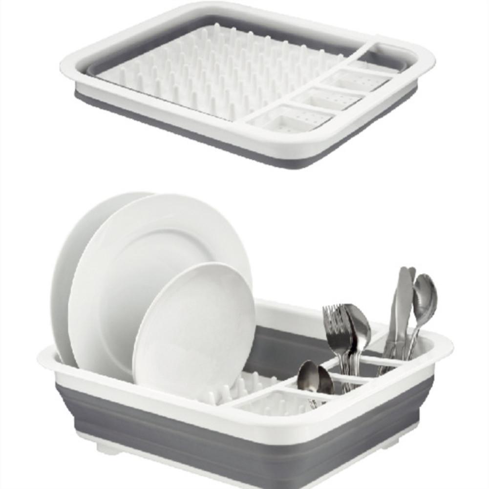 Rak Pengering Dapur Piring Gelas Foldable Collapsible Drainer - QW-822