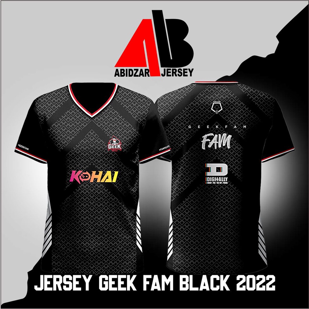JERSEY GEEK FAM 2022 TERBARU BLACK EDITION