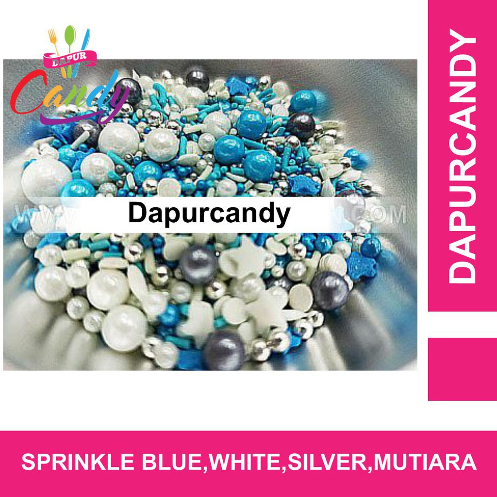 

DapurCandy - SPRINKLE BLUE WHITE MIX BABY COLOR PEARL SUGAR