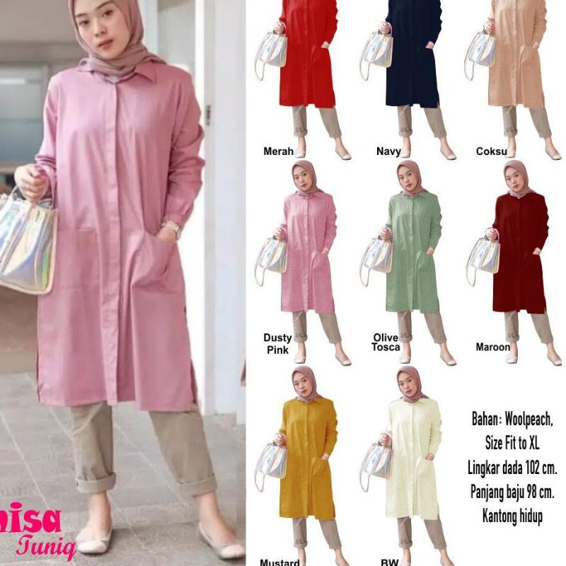 Anisa tunik atasan wanita fashion remaja muslim