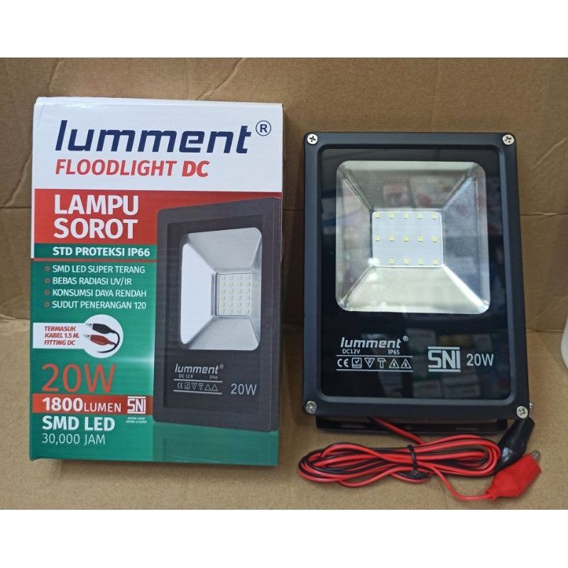 LAMPU SOROT DC AKI FLOODLIGHT DC LUMMENT 10W 20W 30W 50W