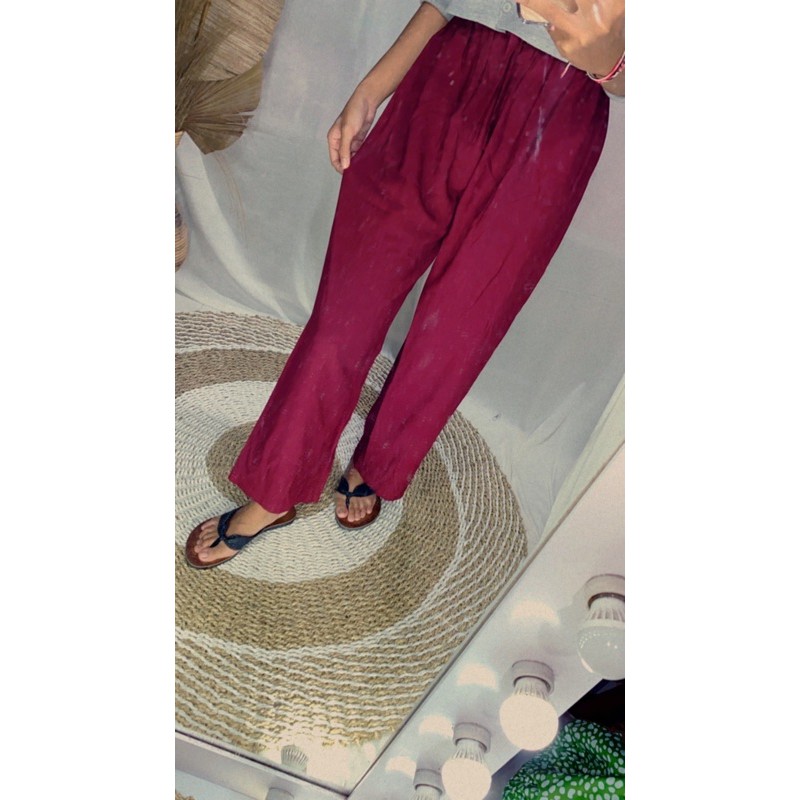 CELANA KULOT POLOS-Maroon