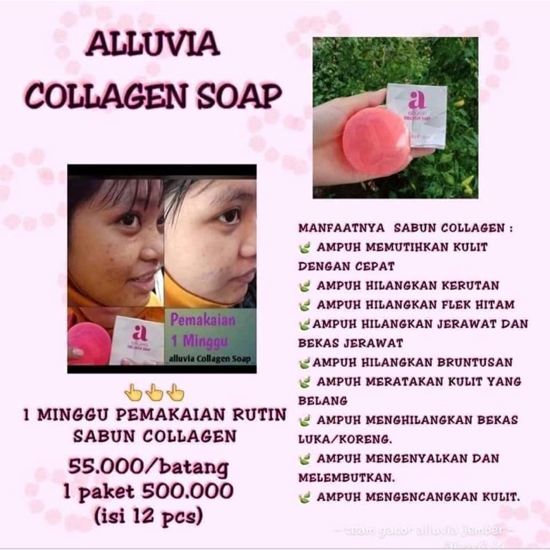 [100% ORI] ALLUVIA COLLAGEN &amp; GLUTATHIONE BEAUTY SOAP SABUN PEMUTIH WAJAH / BADAN / TANGAN 100% ORIGINAL