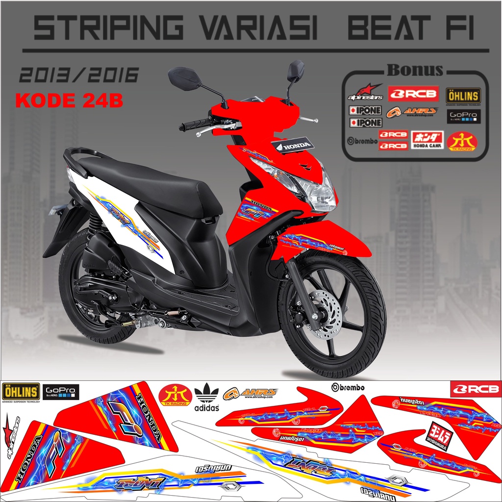 Striping Beat Variasi Stiker Beat Kode 24