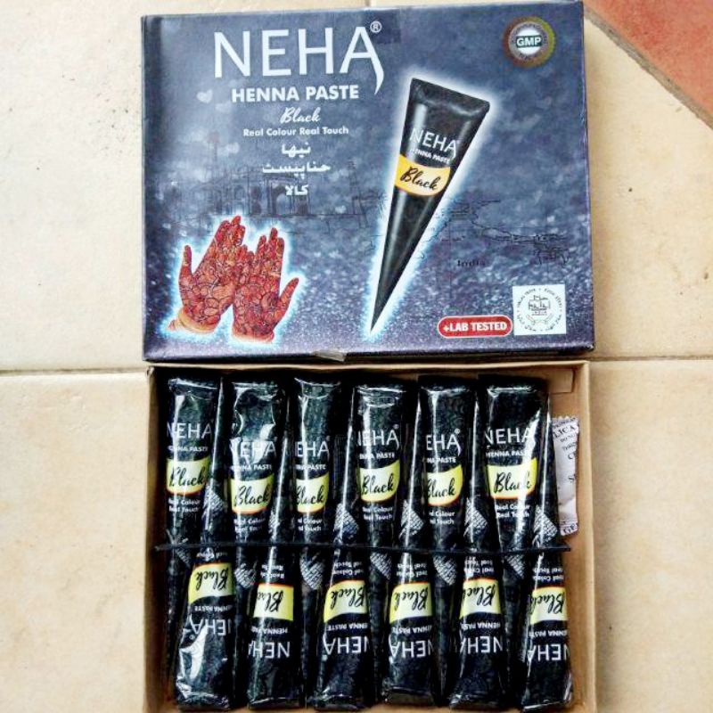 Tato Tangan Pengantin HENNA PASTE  Neha MELUKIS TANGAN Tato NEHA Henna Hena Paste Original BPOM- Eceran