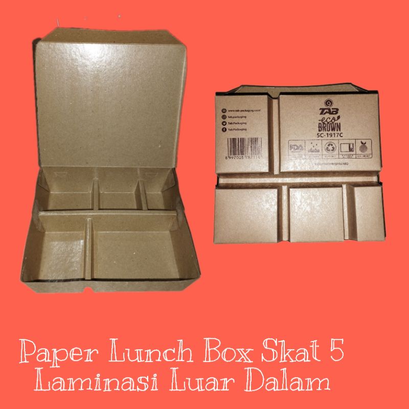 

Paper Lunch Box Skat 5 Laminasi Luar Dalam (10pcs)