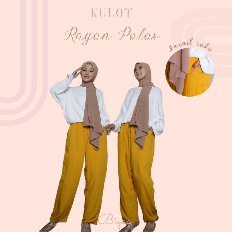 CELANA KULOT RAYON JUMBO/ KULOT RAYON POLOS  PANTS