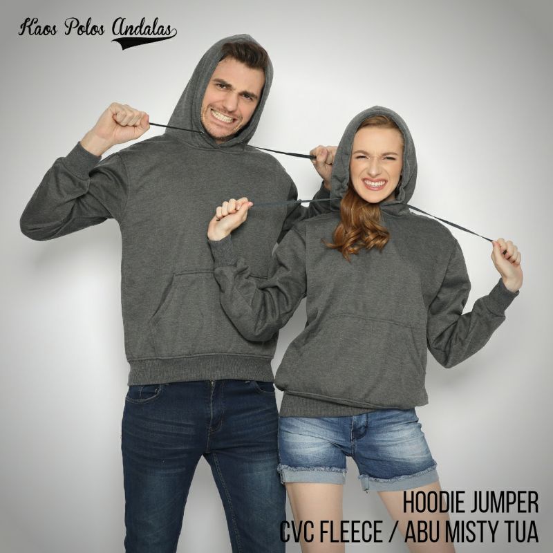 HOODIE JUMPER BAHAN COTTON CVC FLEECE SERI WARNA 1