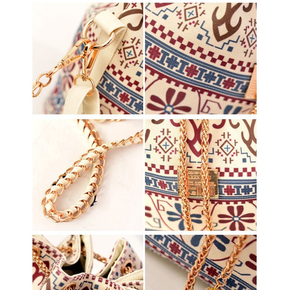 Mall Tas Selempang Wanita Drawstring - OMFB3OWH White