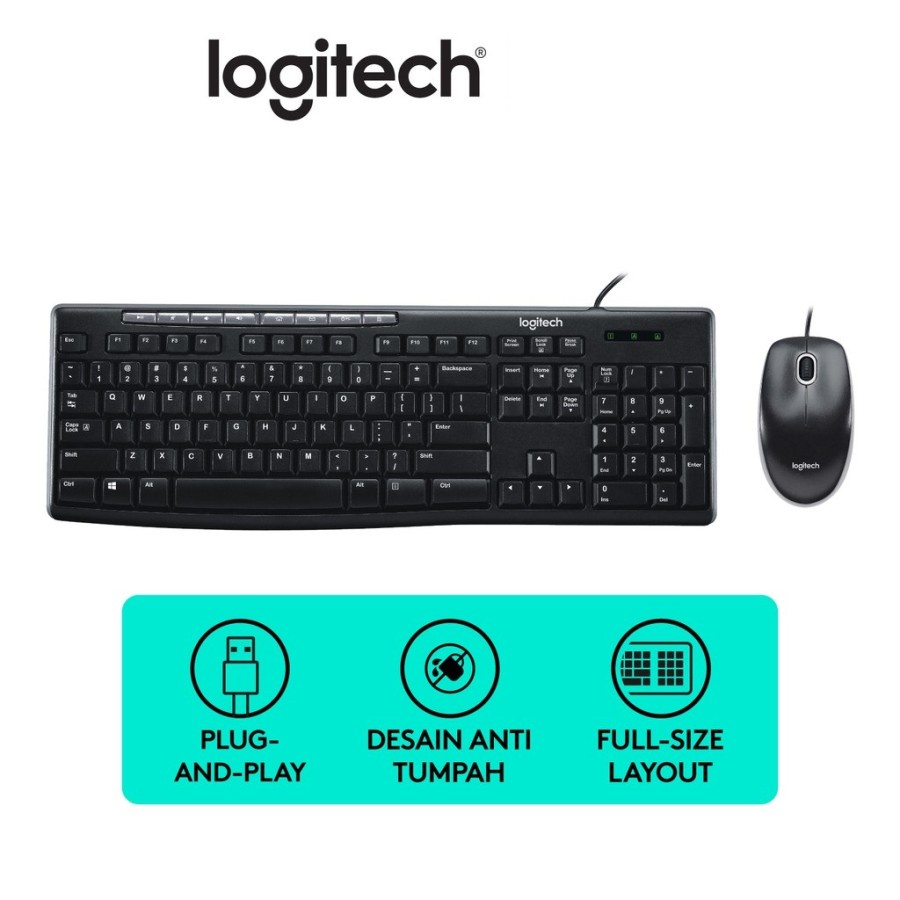 Logitech MK200 Keyboard dan Mouse