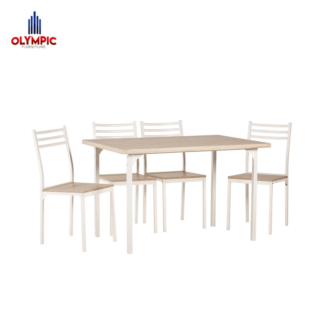 Olympic Dinning Table / Meja Makan Kayu Include 4 Kursi - DTM EIRA SERIES