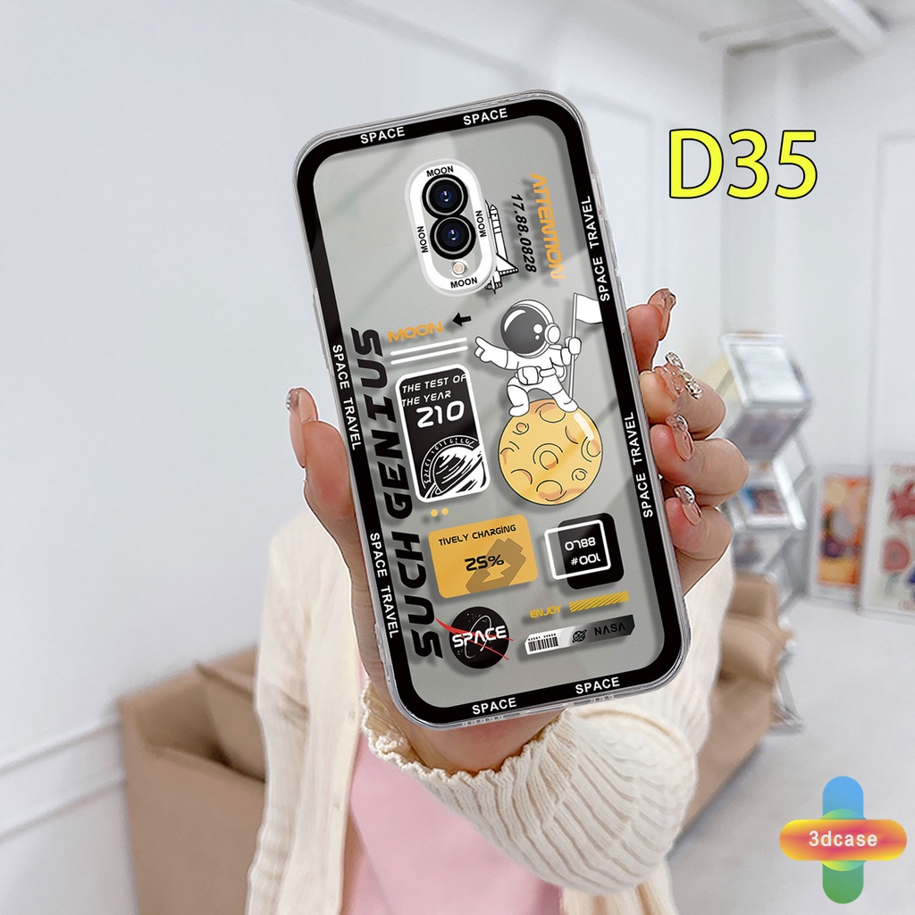 Casing Soft Case Realme C11 2021 C21Y C31 C35 C15 C21 C25 C20 C3 C12 C2 C25S 5S 5 5S 5i C17 7i C1 C25Y C2 C3i 6i C20A realme Narzo 20 10 10A 20A 30A A7 A5S A15 A16 Y12 Y20 Y15S A03 Crack Space Travelling Transparent Case