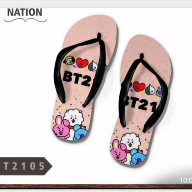 Sandal bts anak perempuan.