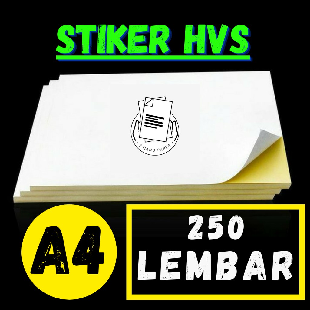 Kertas Stiker A4 Doff isi 250 lembar / Kertas Sticker A4 Doff / Kertas Stiker / Kertas Sticker