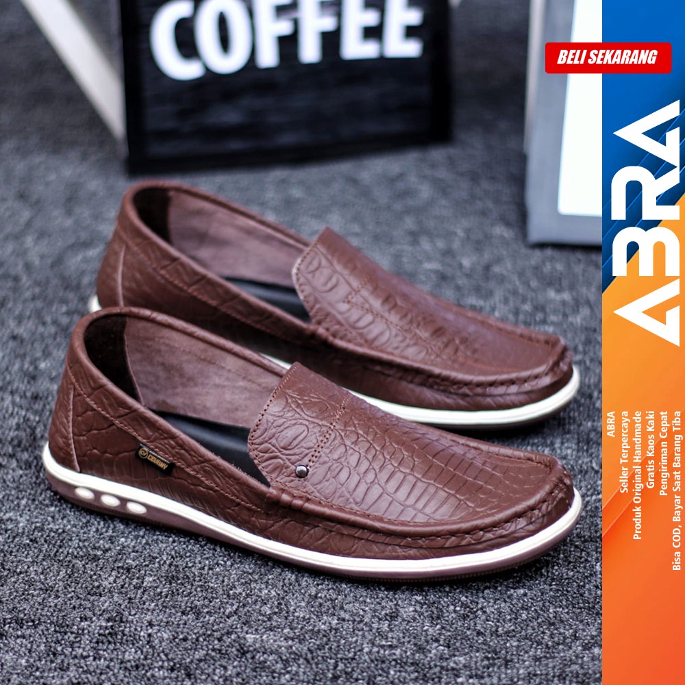 Sepatu Kulit Slip On Pria - Abra  Britanic