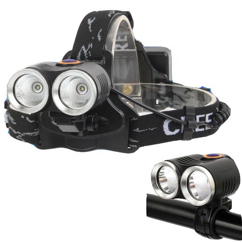 Senter Headlamp LED CREE XPE T6 800 Lumens - TaffLED - Black